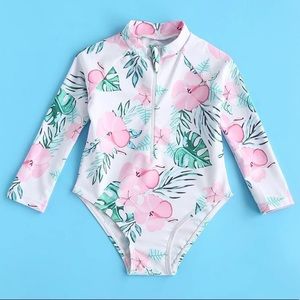12-24M | New baby girl tropical floral swimsuit